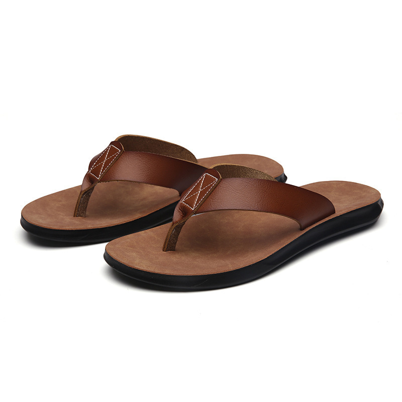 Men'S Shoes Hoka Sale - 38-47 New Italian Leather Flip-flops for