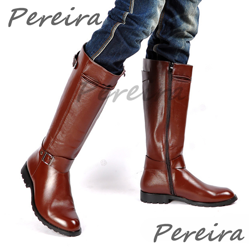 Autumn Winter Retro Knee High  - огляд і ціна Men'S Shoes Zipper