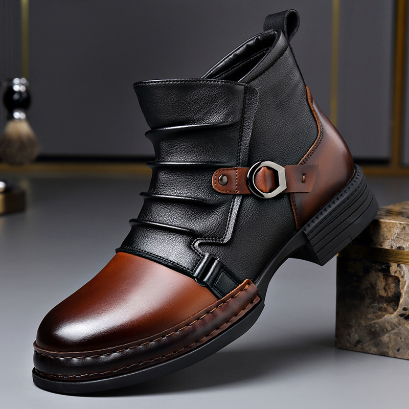 Autumn Winter Retro Ankle Boot - огляд і ціна Men'S Shoes Zipper