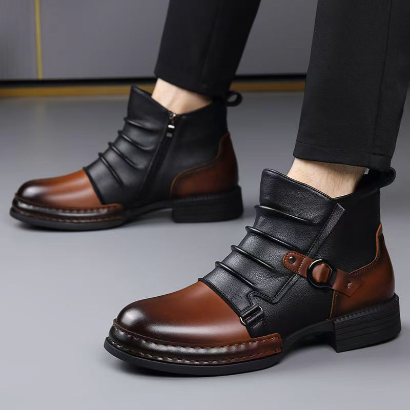 Autumn Winter Retro Ankle Boot - огляд і ціна Men'S Shoes Zipper