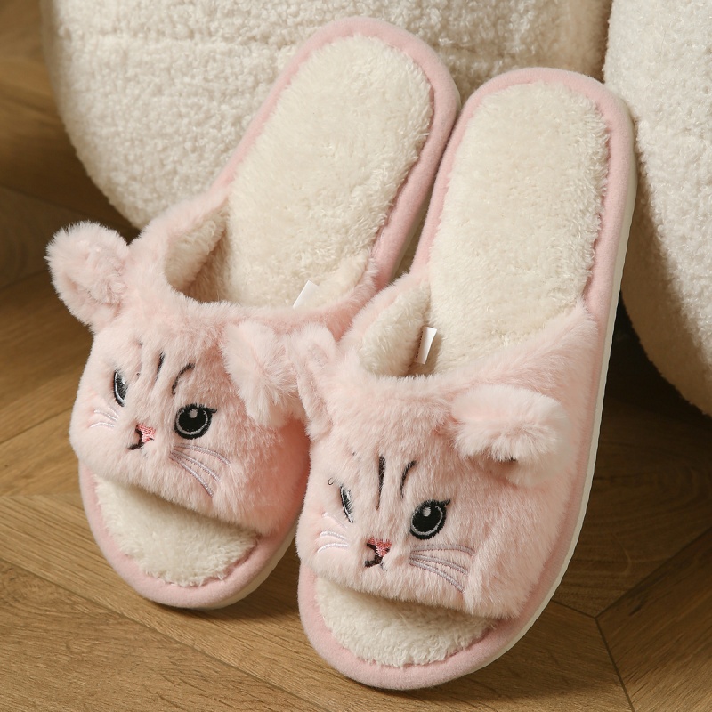 Cute Cat Plush Flip Flops For  - огляд і ціна Men Shoes On Sale
