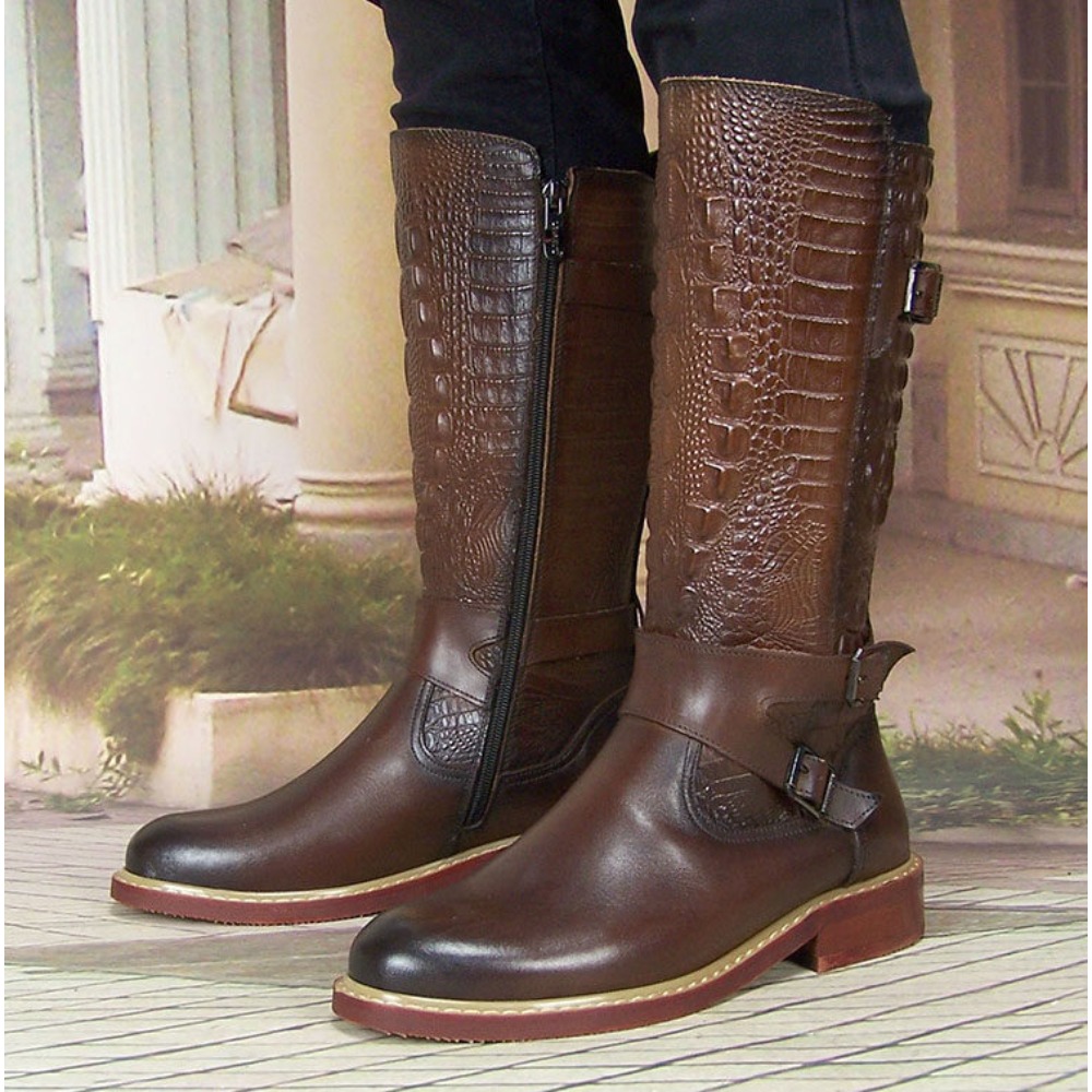 Fashion Men's Embossed Leather - огляд і ціна Men'S Shoes Zipper